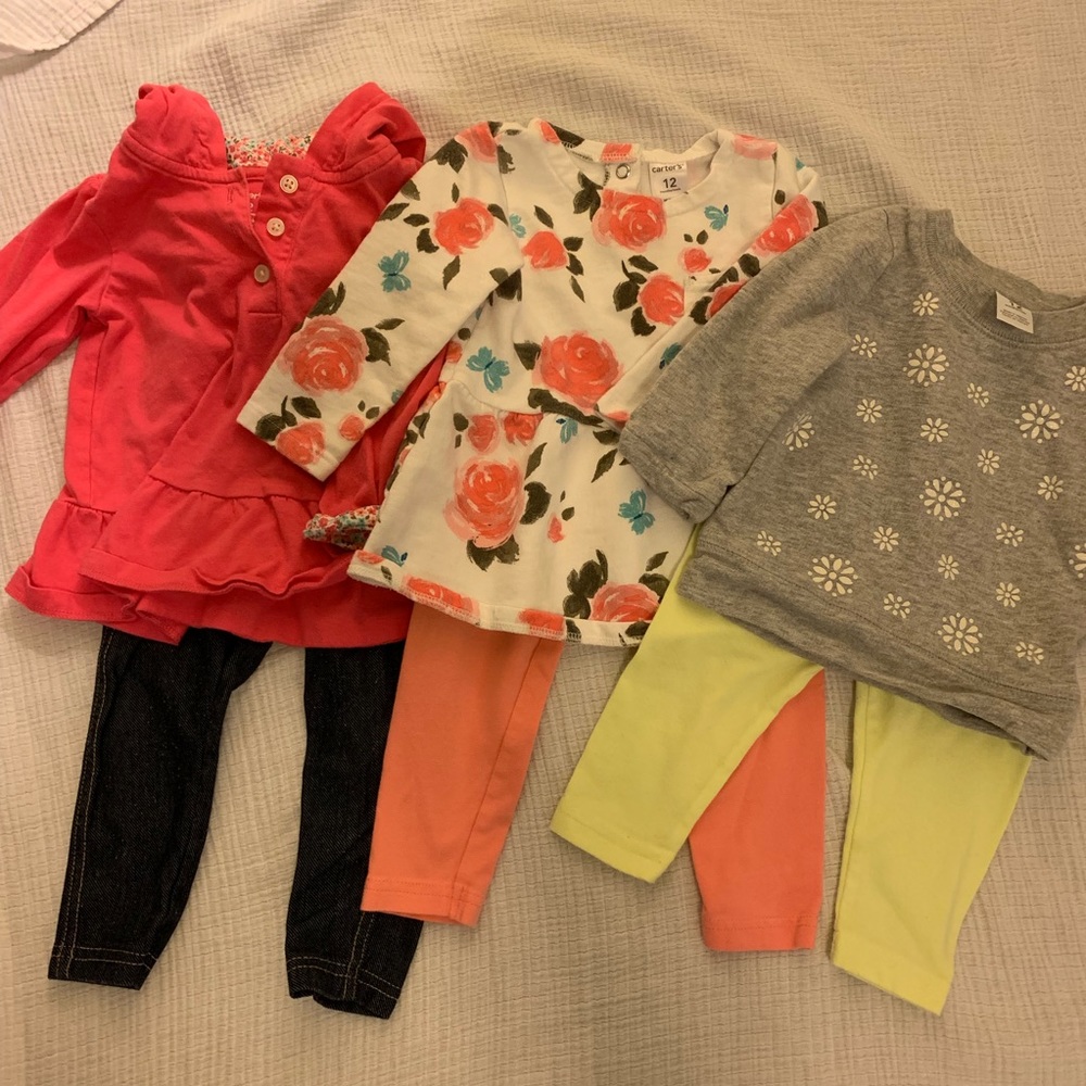 12 month baby girl outfit bundle